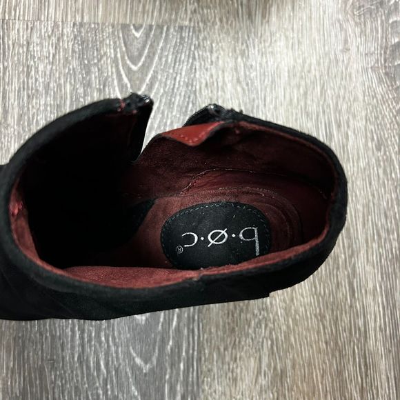 BOC Born Concepts Black Suede Fabric Uppers Ankle Booties Size 8 - Picture 8 of 10